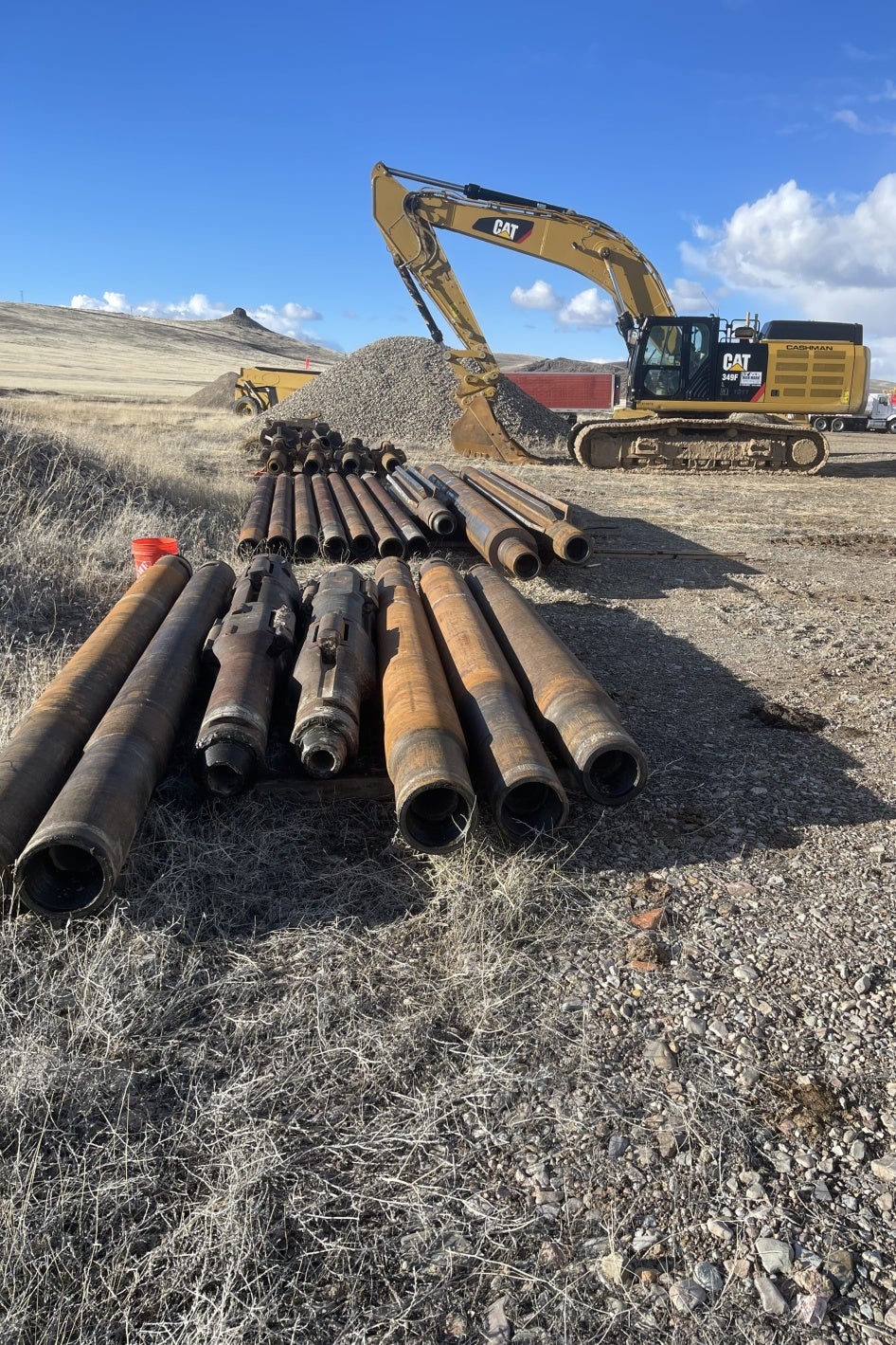 Construction equipment at the Thacker Pass lithium mine. 