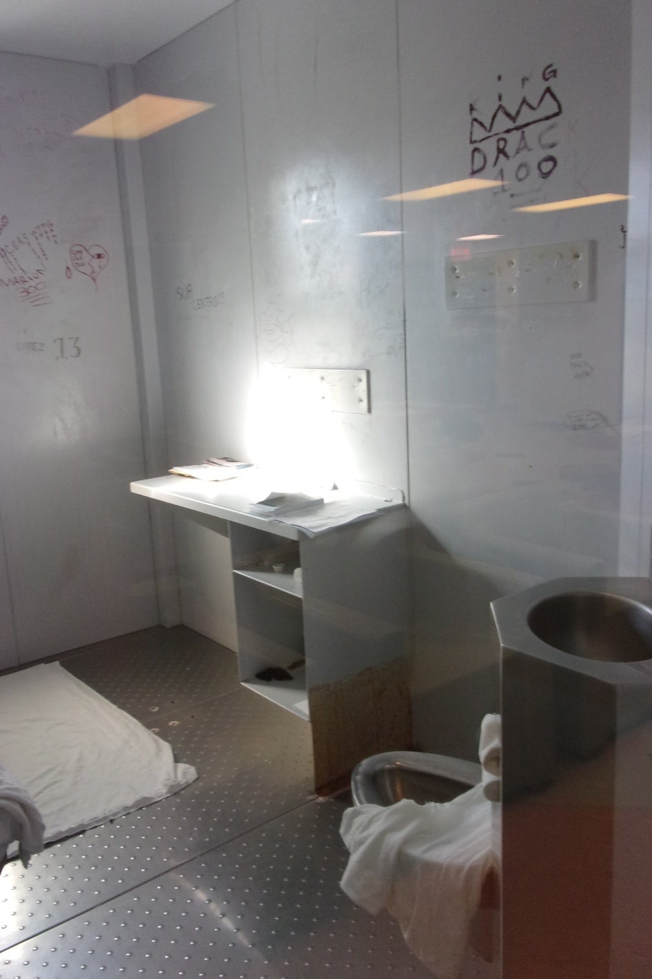 A cell in Essex County Juvenile Detention Center, Newark, New Jersey. 