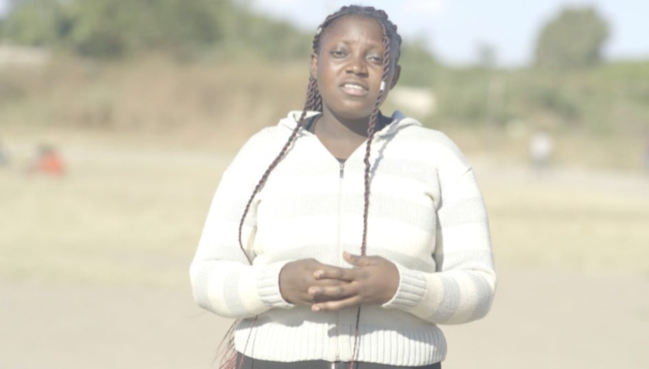 Youth environmental activist Natalie Chilikwela from Kabwe, Zambia