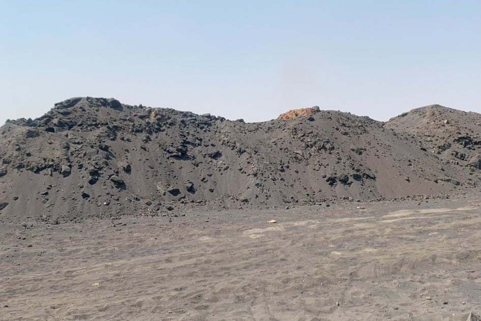 A lead waste pile near Ferro Alloys Corporation in Kabwe, Zambia, August 29, 2024. 