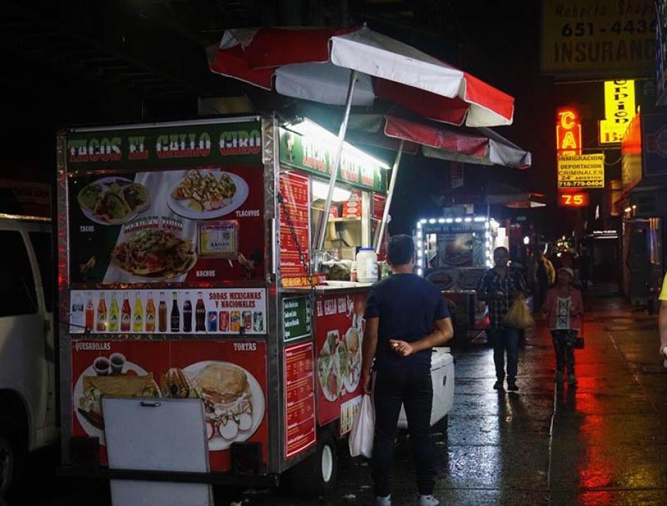 Street vendors in Queens, New York, July 25, 2018.