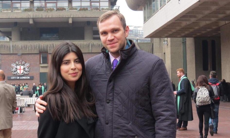 British academic, Matthew Hedges, with his wife Daniela Tajeda. © 2017 Daniela Tejada