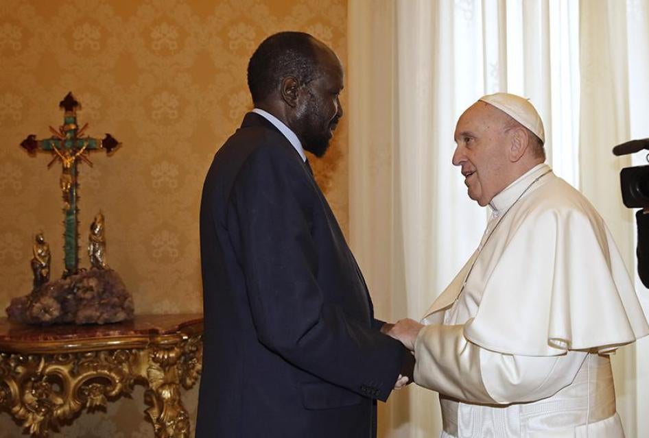Pope Francis and President Salva Kiir