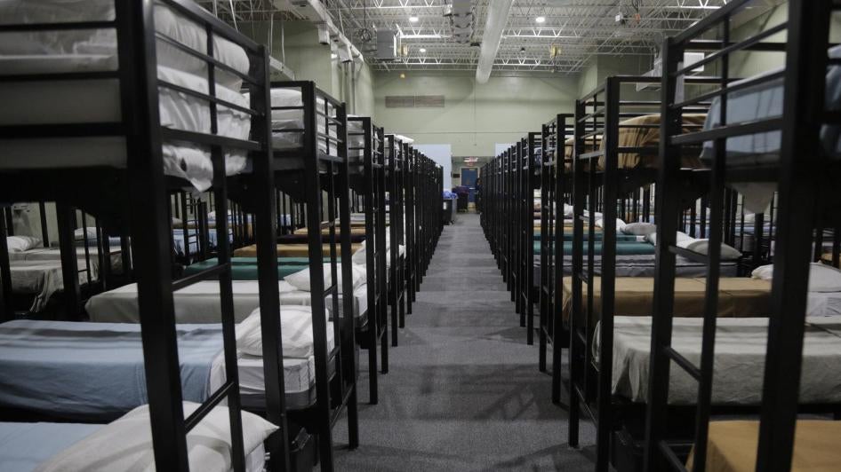 Dormitory beds for migrant children 