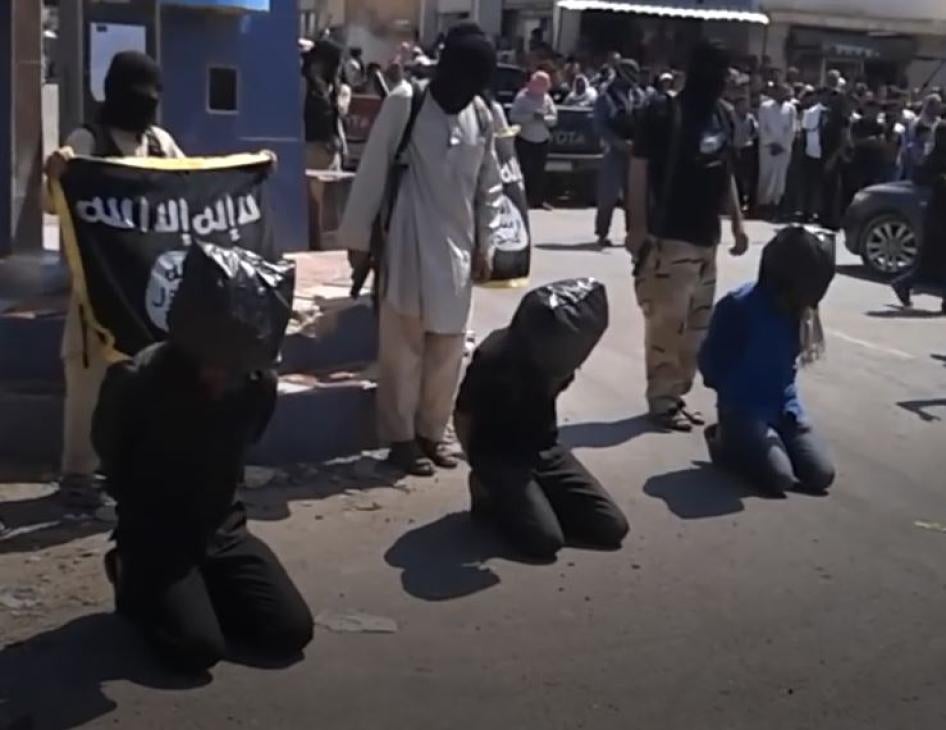 Screenshot from the video posted in June 2014 to the news website Masarrat.