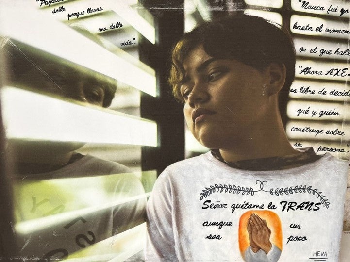 portrait of Axel, a transgender man from Tabasco