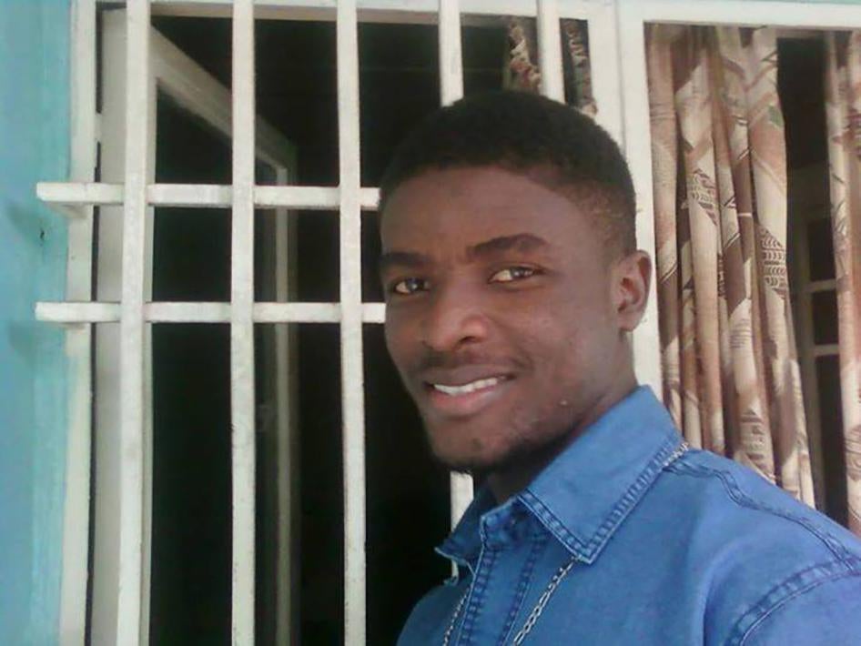 Paulin Lody. Member of the opposition FONUS political party, arrested in Kinshasa on November 4 after attending the new conference by the party’s president. 