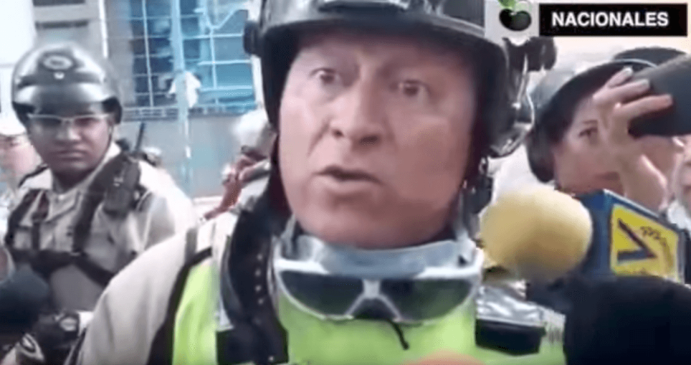 General Carlos Alfredo Pérez Ampueda, director nacional de la Policía Nacional Bolivariana, que está implicada en abusos contra manifestantes y transeúntes. 