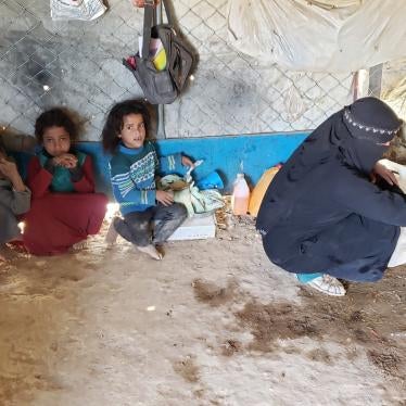 A displaced family in their tent in al-Sowida camp for internally displaced people in Marib governorate, north Yemen, February 2020.