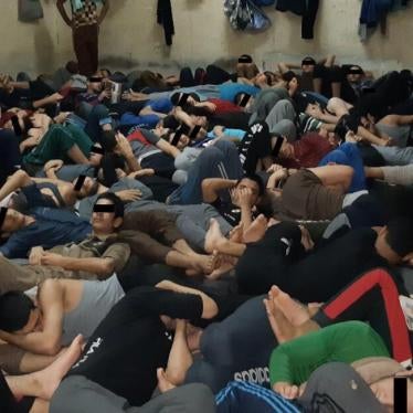 Juveniles’ cell at Tal Kayf prison, taken in April 2019 and shared confidentially with Human Rights Watch, shows extreme overcrowding at the prison.