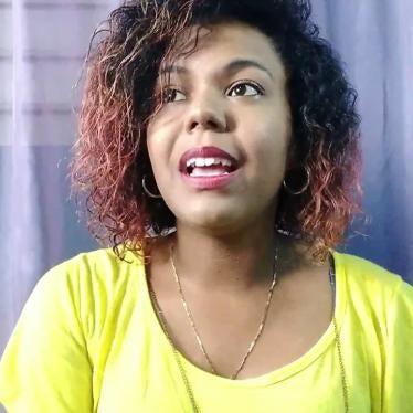 Screenshot from a video showing Ruhama Fernández. 