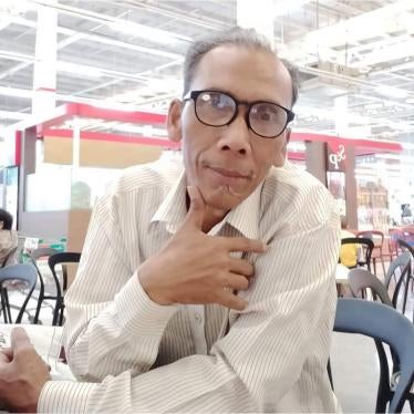 Chum Sarath, in a photograph posted to former CNRP parliamentarian Kong Saphea’s Facebook page, October 6, 2020.