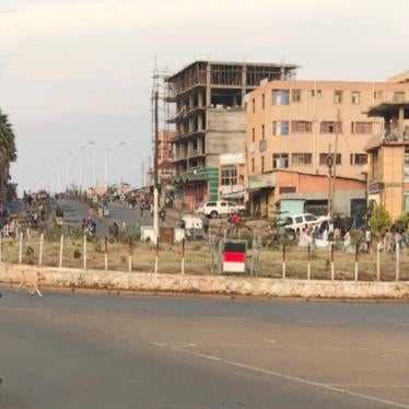 Roundabout at site of Amanuel Wondimu's execution on May 11, 2021, in Dembi Dollo town, Oromia, Ethiopia. 