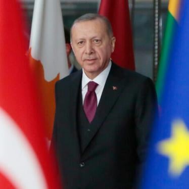Turkish President Recep Tayyip Erdogan arrives for a meeting with European Council President Charles Michel at the European Council building in Brussels, Monday, March 9, 2020.