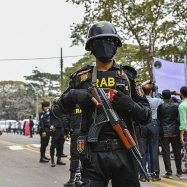 RAB members in front of Central Shaheed Minar in Dhaka, Bangladesh, February 20, 2021. 