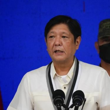 President Ferdinand Marcos Jr. at the Presidential Security Group Change of Command ceremony on July 4, 2022, in Manila, Philippines.