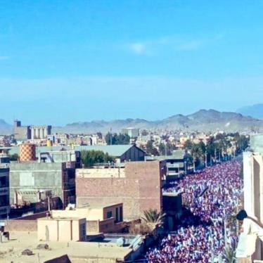 People protest in Zahedan, Iran, on October 28, 2022. 