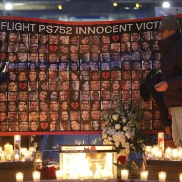 Hundreds attended a candlelight vigil at Mel Lastman Square in Toronto, Ontario, Canada, on January 08, 2023 as Iranian-Canadians marked 3rd anniversary of the downing of Ukrainian Airlines Flight PS752.