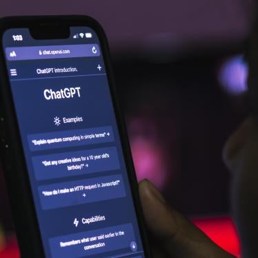 A person uses ChatGPT on their mobile phone