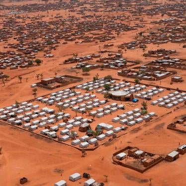 An aerial view shows a camp for internally displaced people in Djibo, Burkina Faso, May 26, 2022.