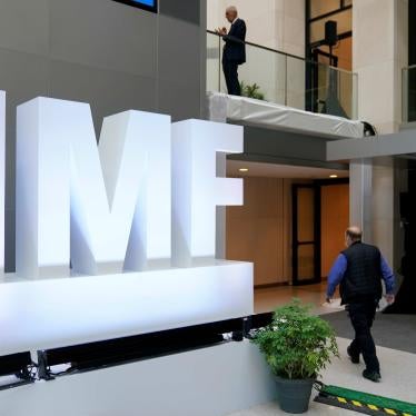 An atrium at the 2022 Annual Meetings of the International Monetary Fund and the World Bank