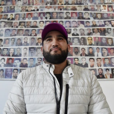 Zaki Hannache, an Algerian activist, in Algiers on February 13, 2021. 