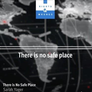 Graphic of world map over script from episode. 