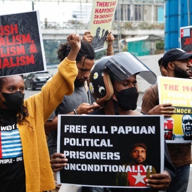 Demonstrators commemorate the 1961 Indonesian military invasion of West Papua outside the United Nations building in Jakarta, Indonesia, December 19, 2022.