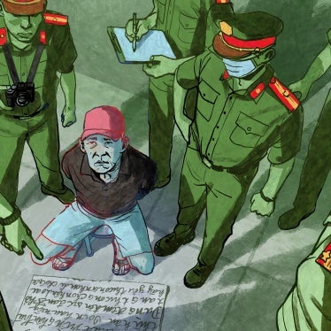 Illustration of police arresting a man