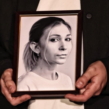 A commemoration Ukrainian journalist Victoria Roshchyna who died in Russian captivity, Maidan Nezalezhnosti (Independence Square) in Kyiv, Ukraine, October 11, 2024.