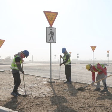 Construction workers in the Ahmadi Governorate in Kuwait, January 27, 2025.