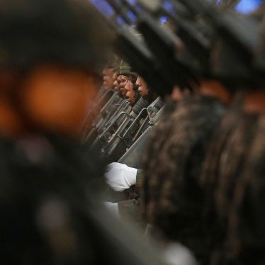 Soldiers march during the annual Military Parade in Saraburi province, Thailand, January 18, 2020.