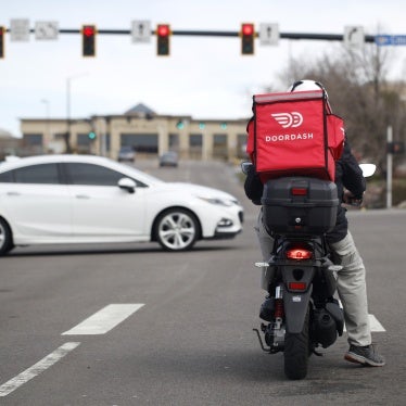 A food delivery driver in Lone Tree, Colorado, March 30, 2020.