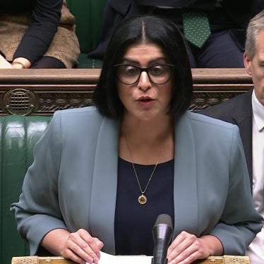 United Kingdom Home Secretary Shabana Mahmood making a statement to the House of Commons on the asylum system, London, November 17, 2025. 