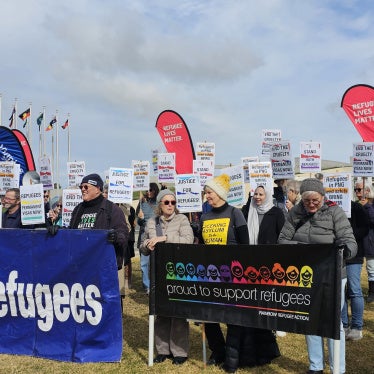 Refugee Action Campaign protest outside Australia’s Parliament House marking the 12-year anniversary of the Australian government reestablishing offshore detention and processing