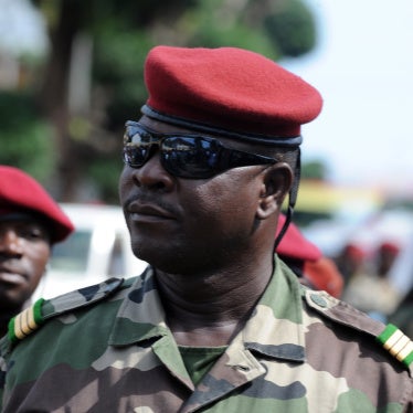Colonel Claude Pivi, Guinea’s former minister for presidential security, at Martyrs Square of Conakry on October 2, 2009.