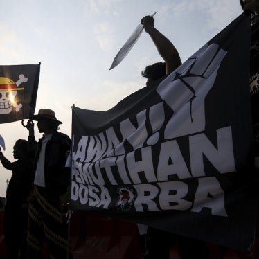 Activists wave the Straw Hat Pirates' Jolly Roger flag from the anime One Piece.