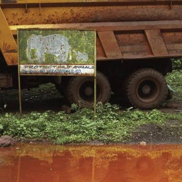  Iron ore hauling truck in Keonjhar forest, Orissa State, India. 
