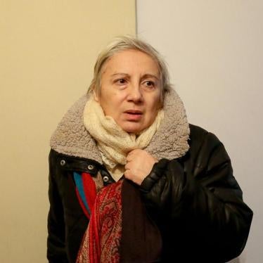 Leyla Yunus returning to her house, December 9, 2015