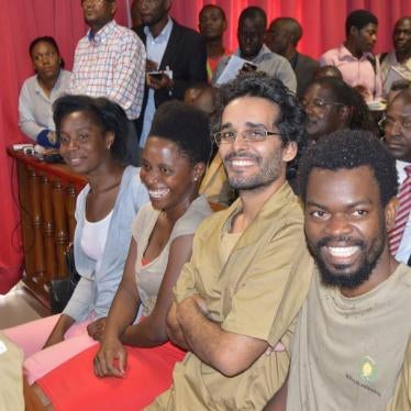 Some of the 17 activists who have been sentenced to jail terms of between two and eight years, after prosecutors introduced a new charge of “criminal conspiracy," Angola, 2015. 