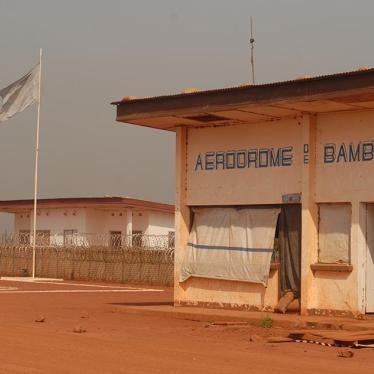 A MINUSCA base behind the Bambari airport, Central African Republic. From September to December 2015 members of the UN peacekeepers from the Republic of Congo guarded the airport and allegedly committed numerous acts of sexual abuse and exploitation again