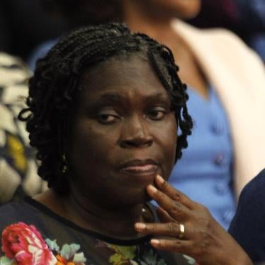 Ivory Coast's former first lady Simone Gbagbo at the Palace of Justice in Abidjan on December 26, 2014.