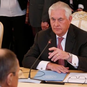 U.S. Secretary of State Rex Tillerson attends a meeting with Russian Foreign Minister Sergei Lavrov in Moscow, Russia, April 12, 2017. 