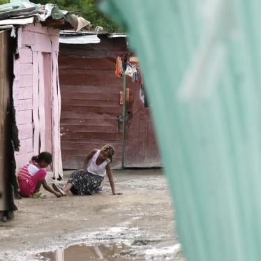 Roma children play in the Cesmin Lug Camp outside Trepca mine, on the outskirts of Mitrovica, June 22, 2009.