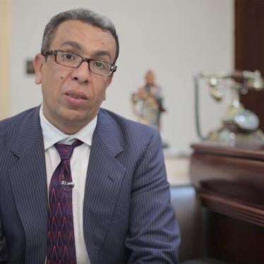 Screenshot from a video of Hamid Mahdaoui, a Moroccan journalist and director of the news website badil.info, speaking on his Youtube channel. 