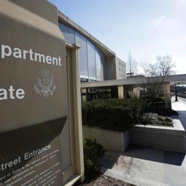 People enter the State Department Building in Washington, U.S., January 26, 2017.
