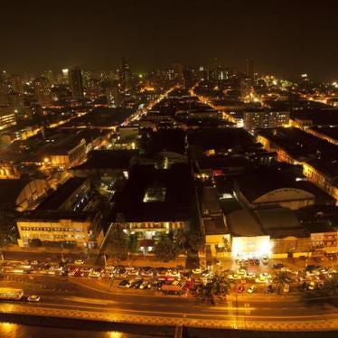 A night view of the city of Belem in northern Brazil, January 11, 2012.