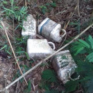 Discarded pesticide containers in Brazil.