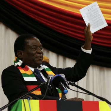 Zimbabwe President Emmerson Mnangagwa announces the date for the general elections in Harare, Zimbabwe, May 30, 2018. © 2018 Reuters