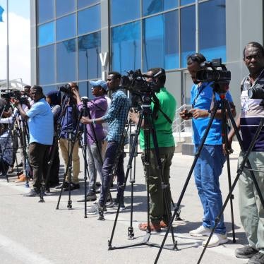 Somali journalists in Mogadishu, Somalia December 29, 2019. 